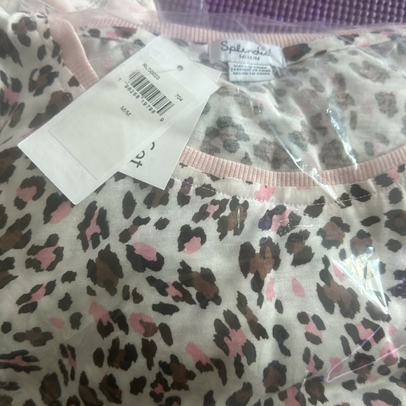 Splendid two-piece mauve/ heather print pajamas - Picture 5 of 5